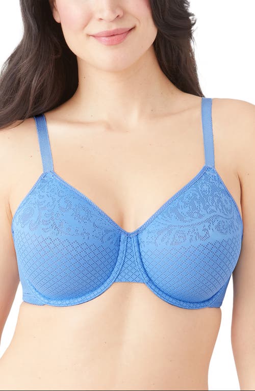 Wacoal Visual Effects Underwire Minimizer Bra in Blue Yonder Ii at Nordstrom, Size 38G