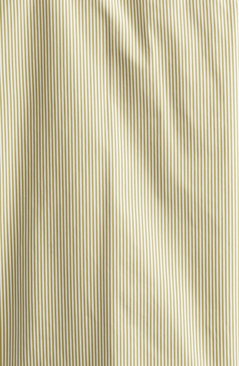Saint Laurent Classic Stripe Cotton Poplin Button-Up Shirt, Alternate, color, Khaki/ Blanc