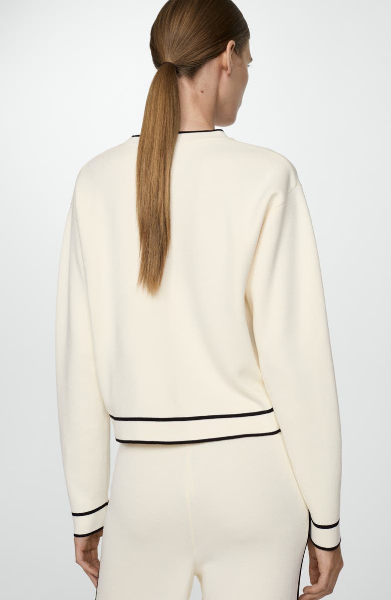 MANGO Contrast Trim Sweater, Alternate, color,