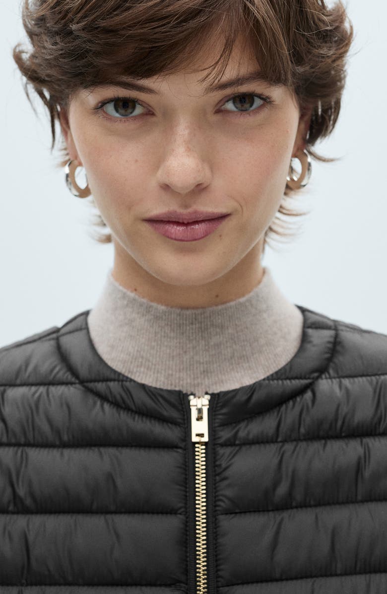 MANGO Water Repellent Quilted Coat, Alternate, color, 