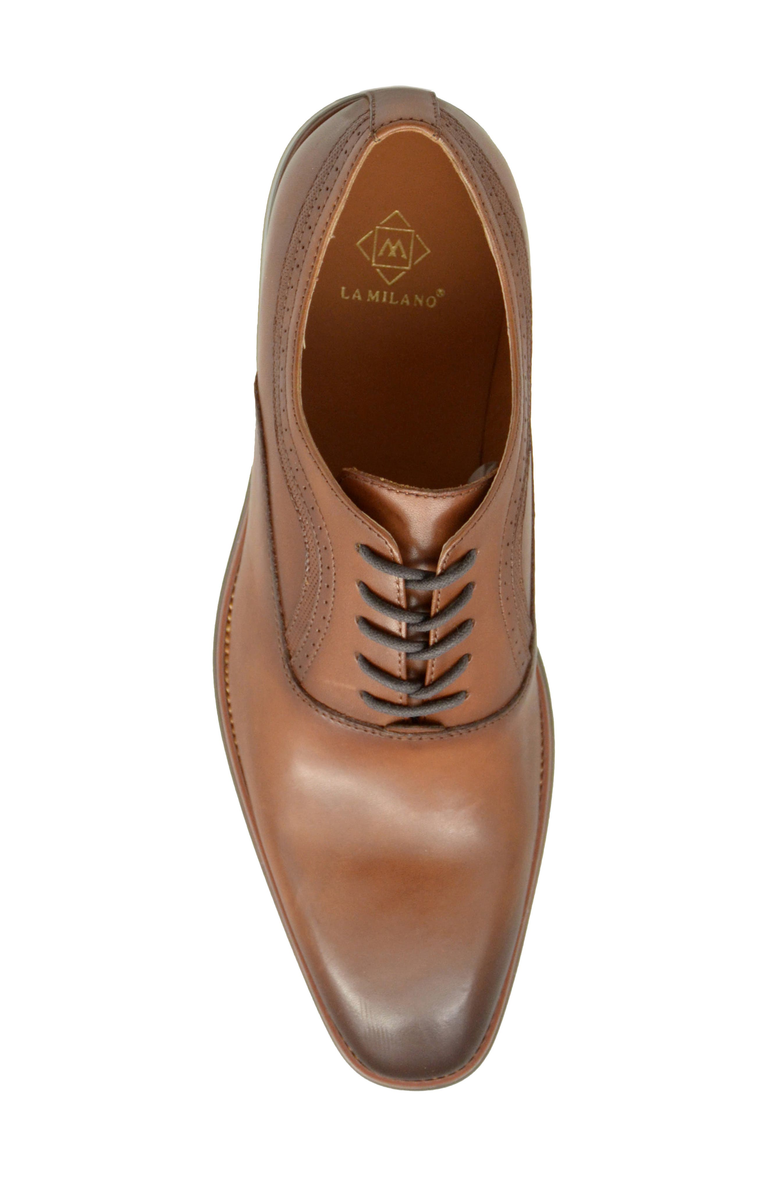 Santos Plain Toe Oxford, Alternate, color, COGNAC