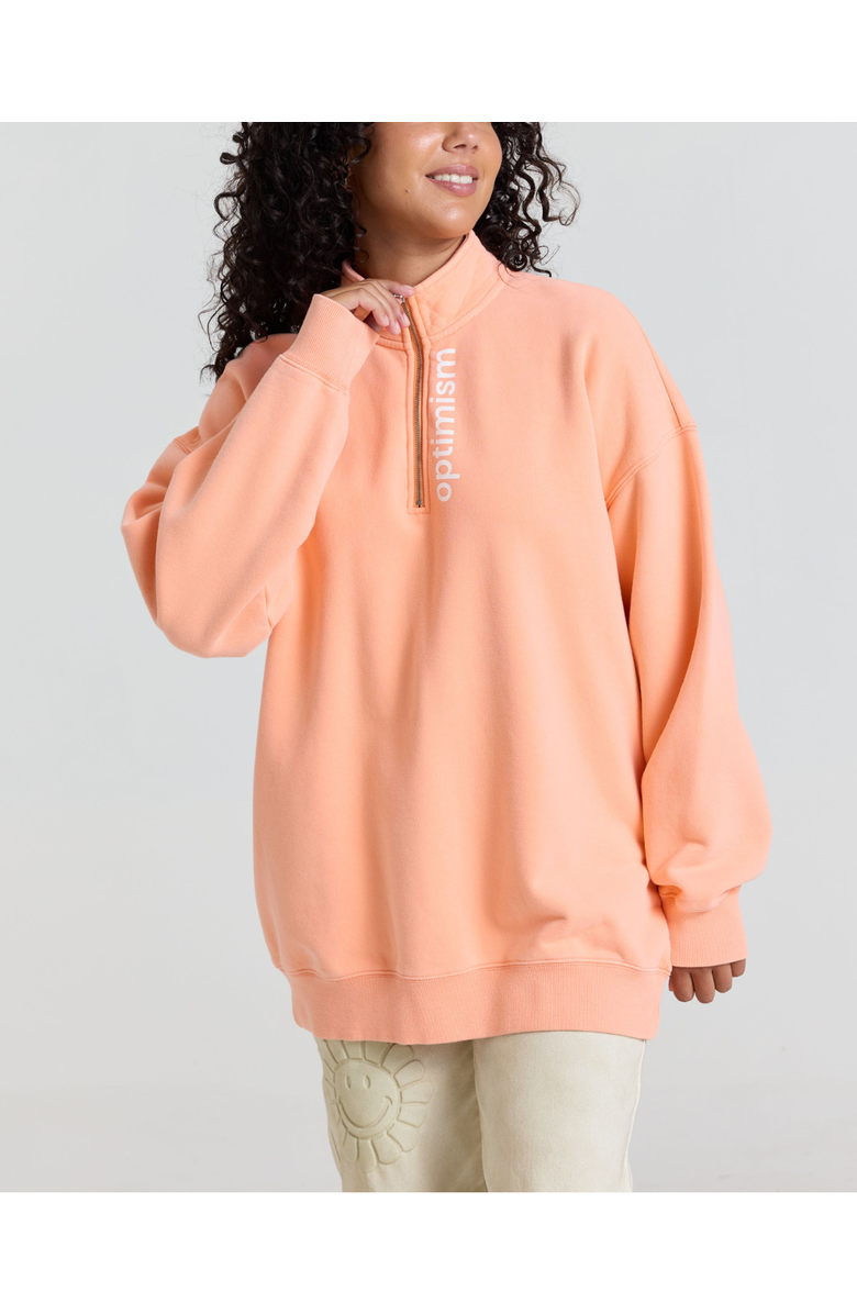 Samii Ryan Optimism 3/4 Zip Up, Main, color, Coral