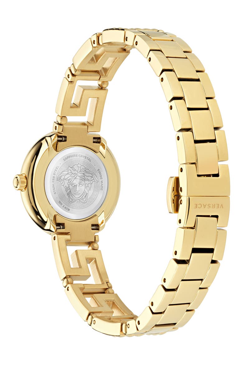 Greca Goddess Bracelet Watch, 28mm, Alternate, color, IP YELLOW GOLD