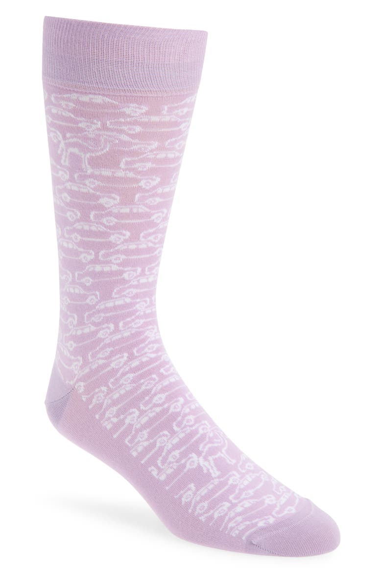 Cars & Camels Cotton Blend Dress Socks, Main, color, MAUVE