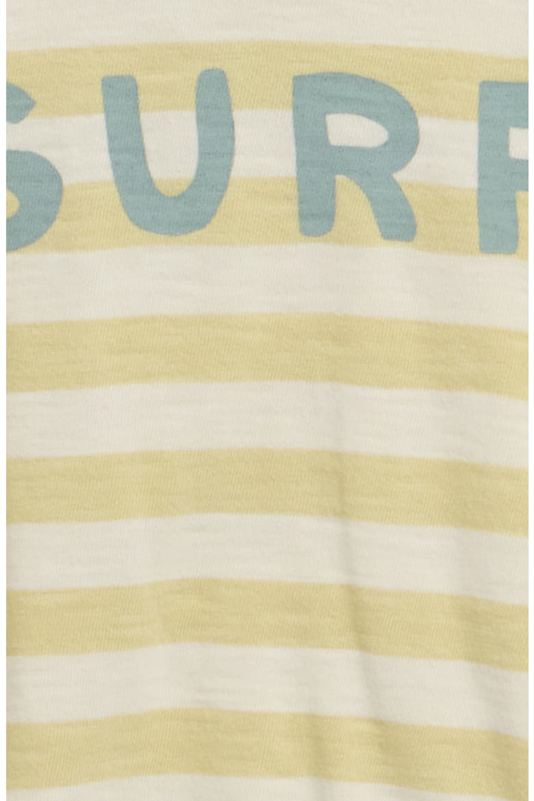Surf Stripe Cotton Bubble Romper, Alternate, color, CITRON