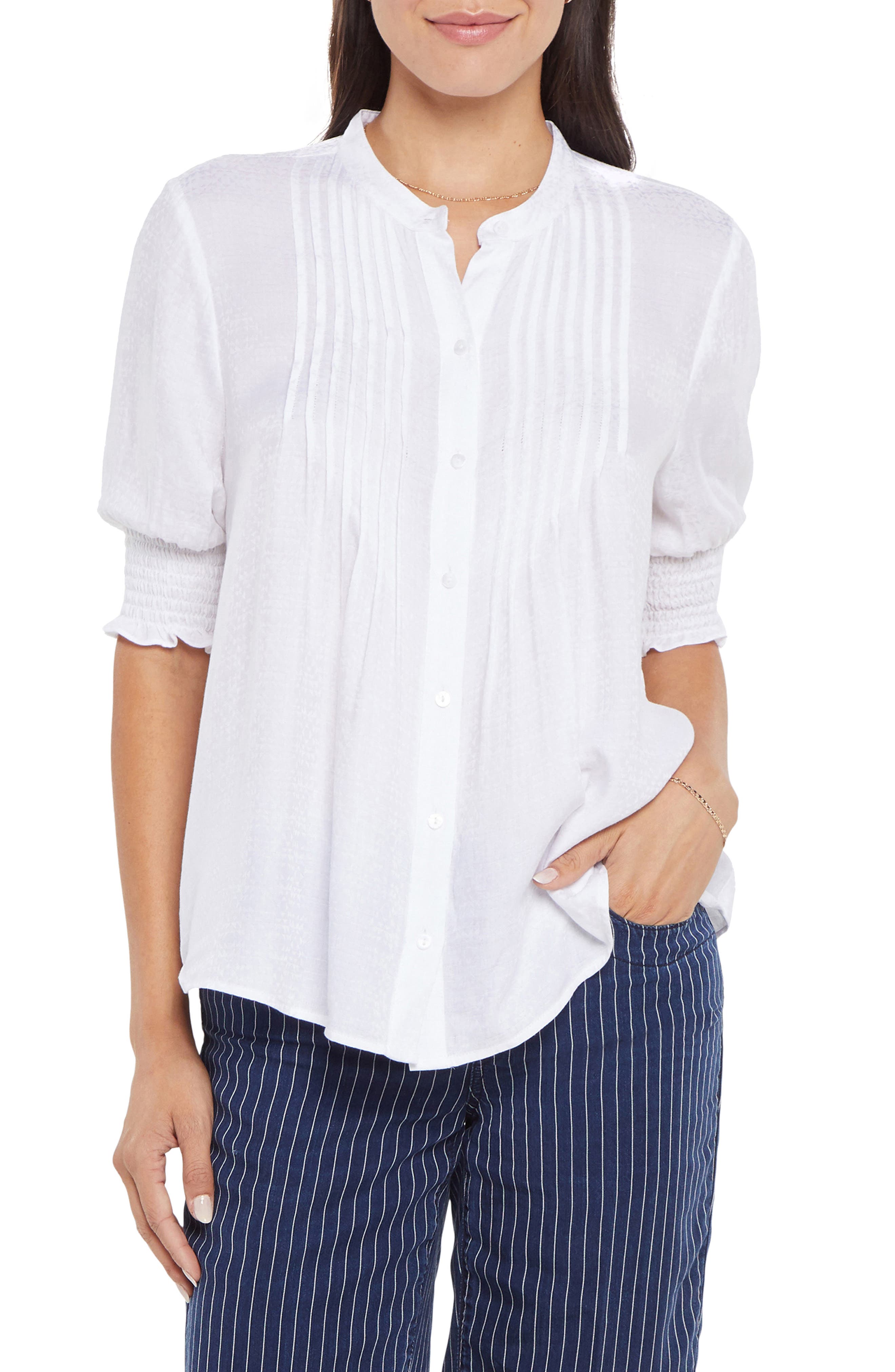 Pleated Peasant Blouse