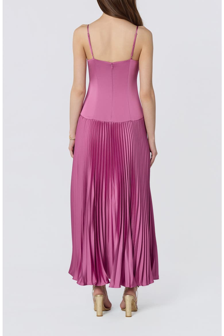 Pleated Drop Waist Dress, Alternate, color, HIBISCUS