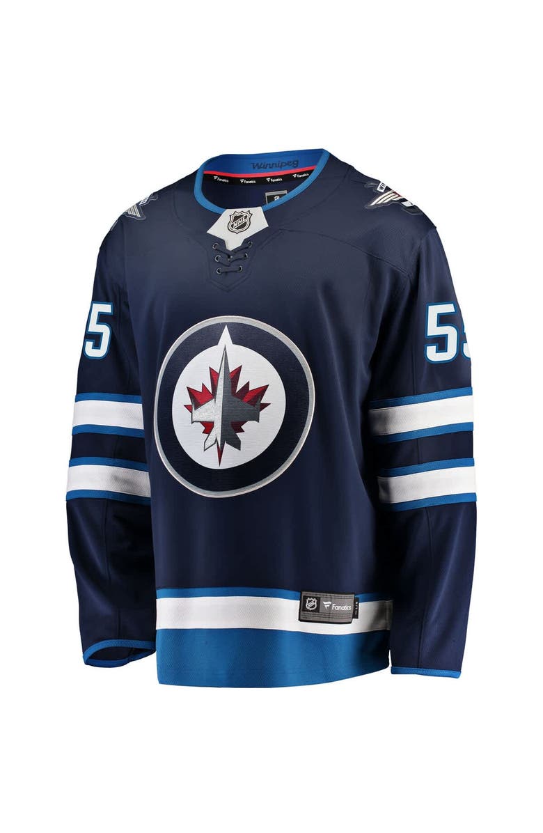 FANATICS Men's Fanatics Mark Scheifele Navy Winnipeg Jets Breakaway Replica Jersey, Alternate, color, 