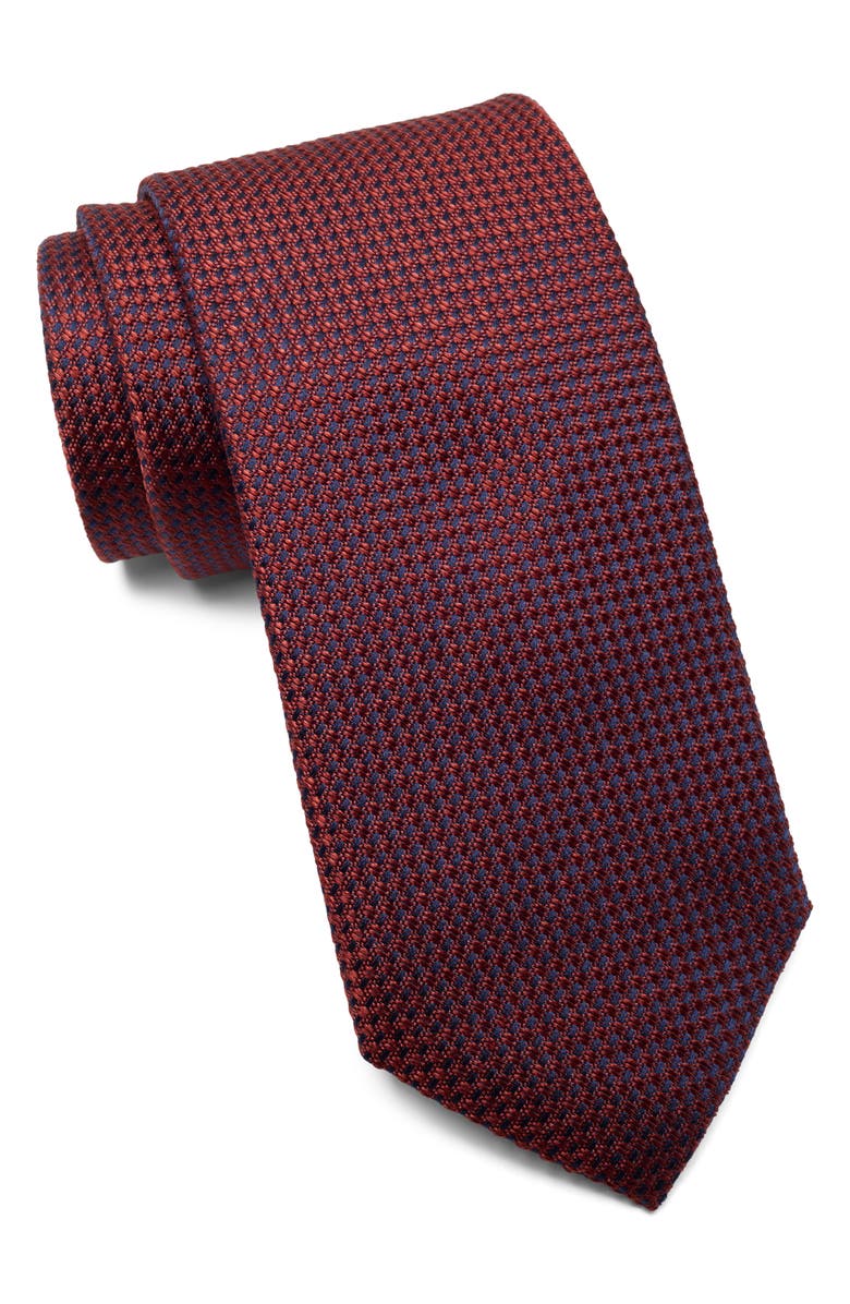 Nordstrom Trammel Textured Silk Tie, Main, color, Cognac