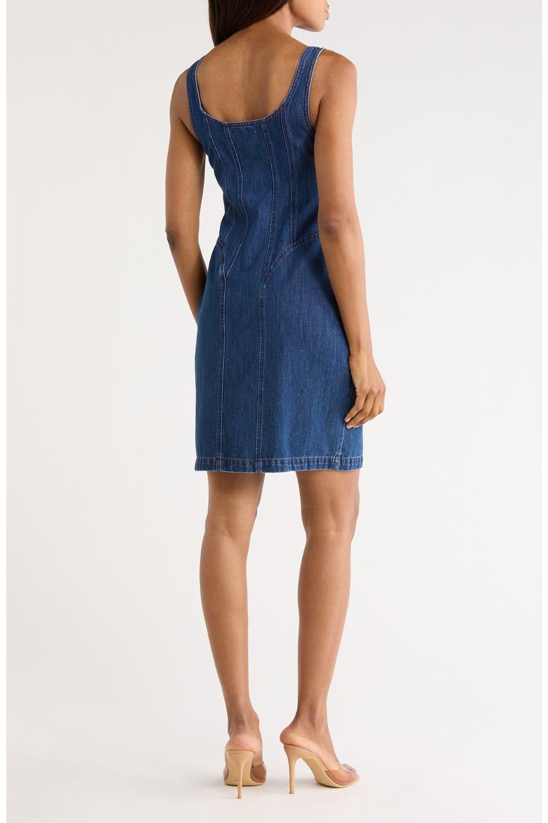 Jaxyn Sleeveless Zip Front Denim Dress, Alternate, color, RAMPART