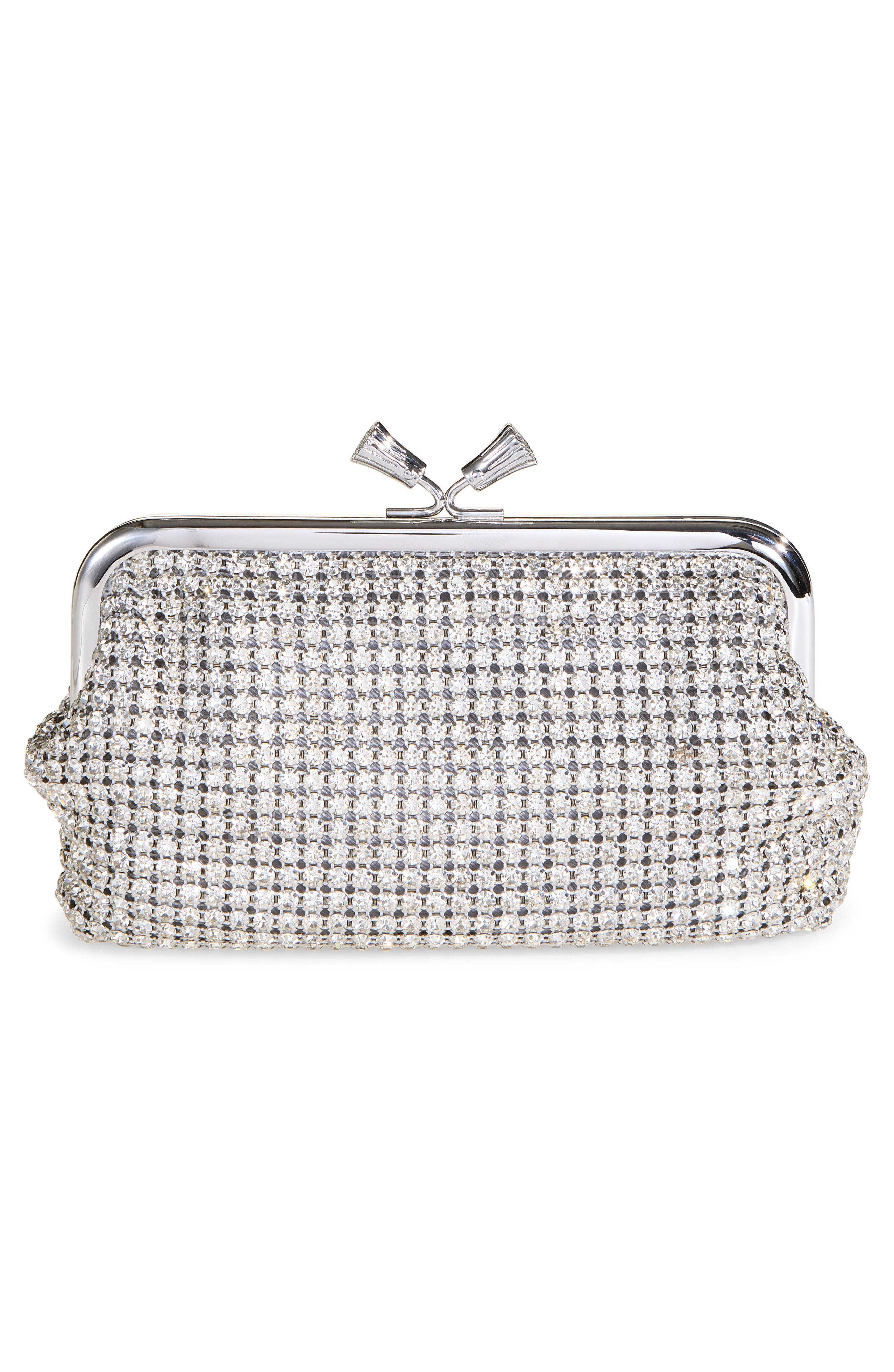 Maud Crystal Tassel Clutch, Alternate, color, SILVER