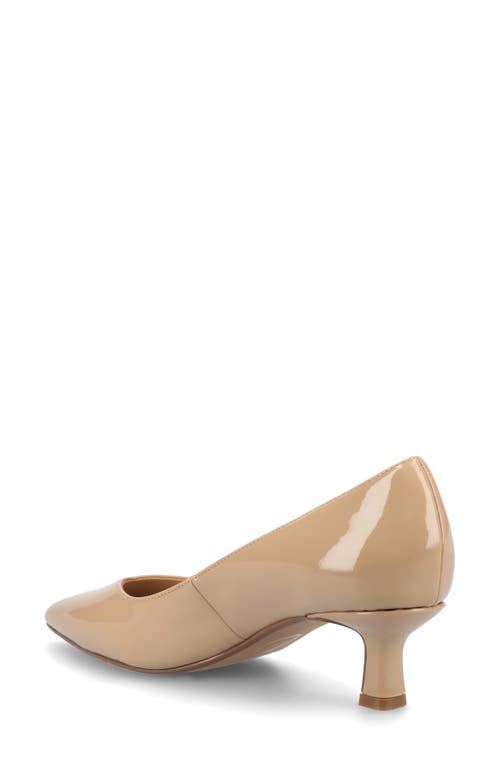 Shop Journee Collection Pammie Pump In Patent/tan