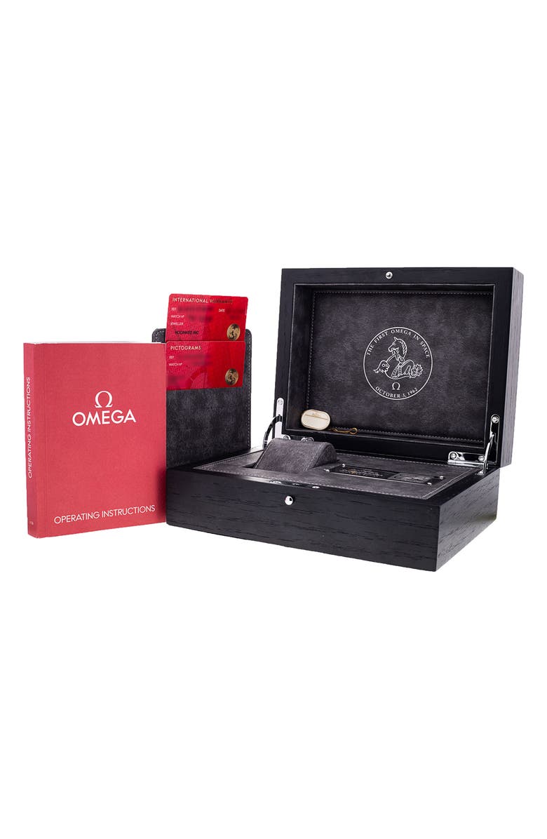 Watchfinder & Co. Omega Preowned 2020 Speedmaster Moonwatch Chronograph Leather Strap Watch, 40mm, Alternate, color,