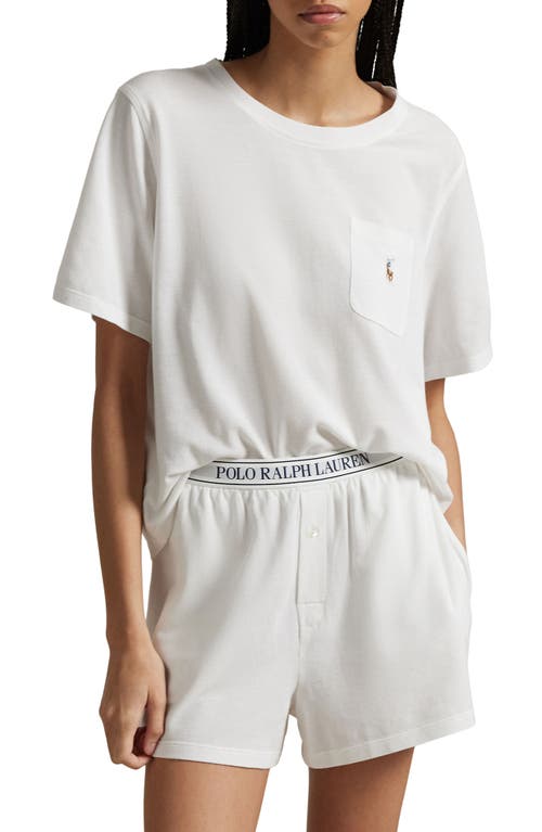 Polo Ralph Lauren Pajama Set In White Cloud