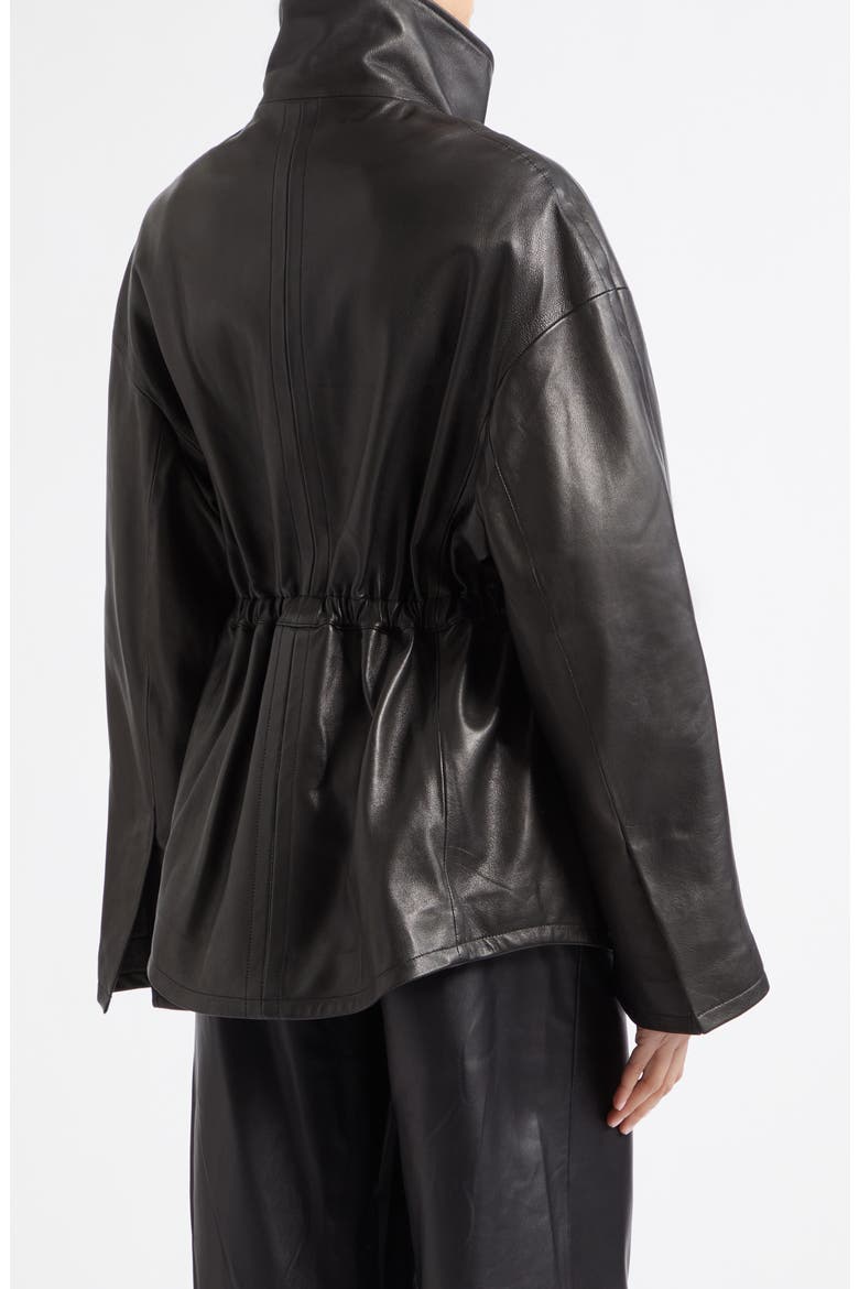 Passage Relaxed Fit Leather Jacket, Alternate, color, NOIR CLASSIQUE