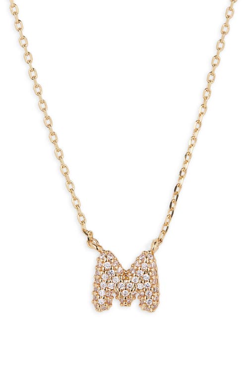 Bp. Pavé Crystal Initial Necklace In Gold