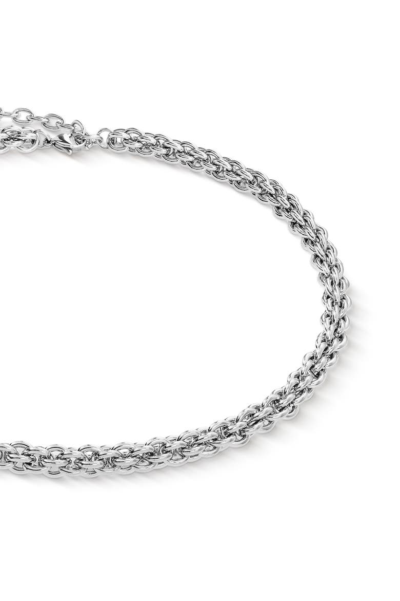 Mesh Chain Classic Necklace, Alternate, color, Silver