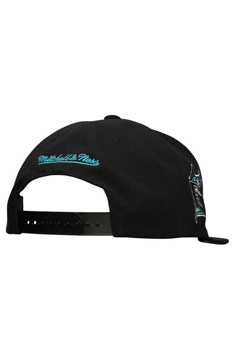 Mitchell & Ness Men's Mitchell & Ness Black Florida Marlins Team Tagged Snapback Hat, Alternate, color,