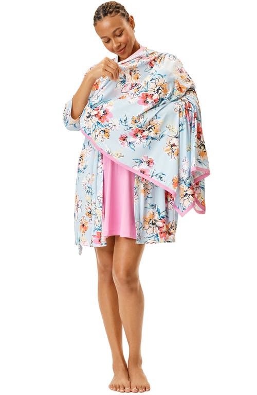 Motherhood Maternity Maternity Robe And Nursing Chemise Sleep Set With Baby Swaddle In Multi