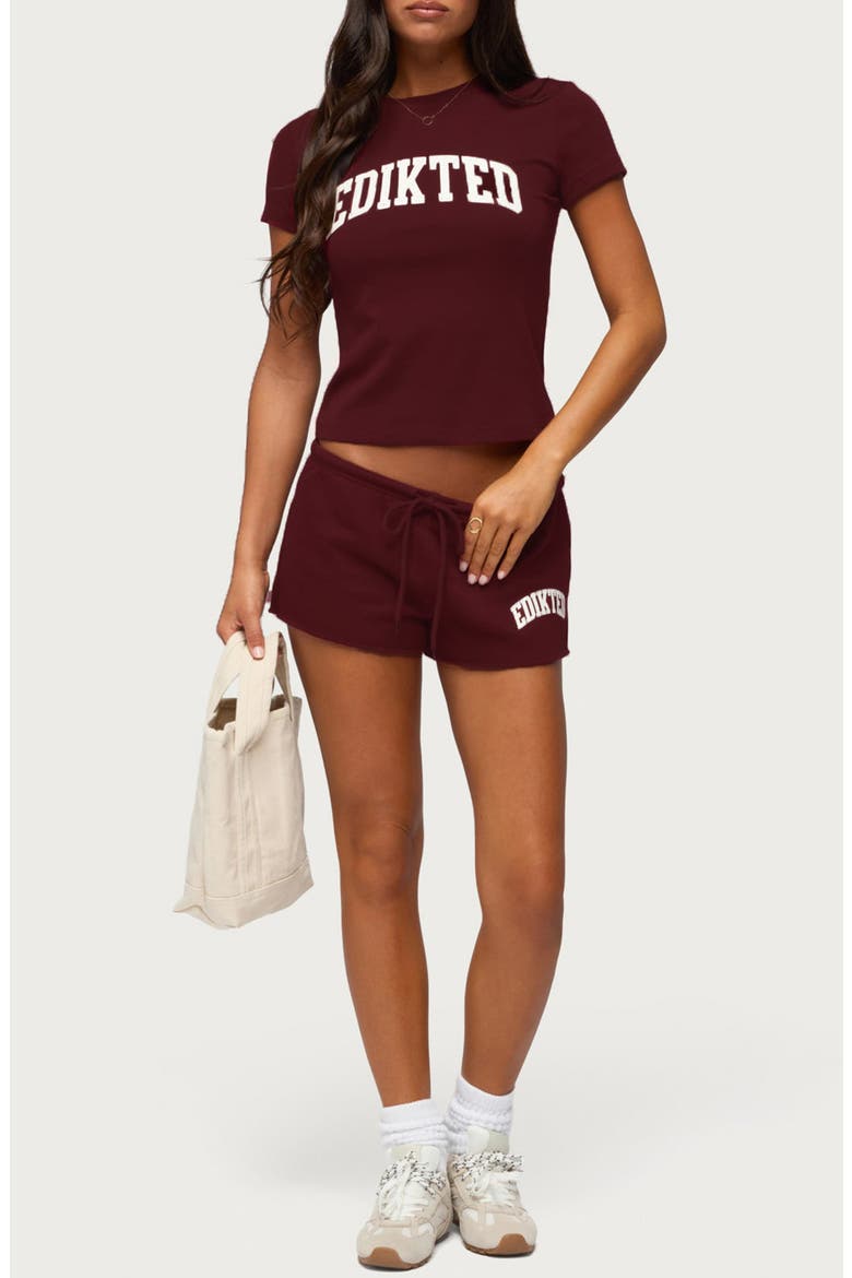 Sporty Babe Logo T-Shirt, Alternate, color, BURGUNDY