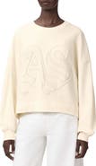 AllSaints Lila Embroidered Oversize Cotton Sweatshirt