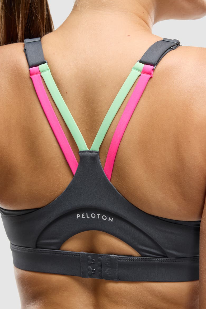 PaceForm Enhanced Support High Neck Bra, Alternate, color, Dark Grey
