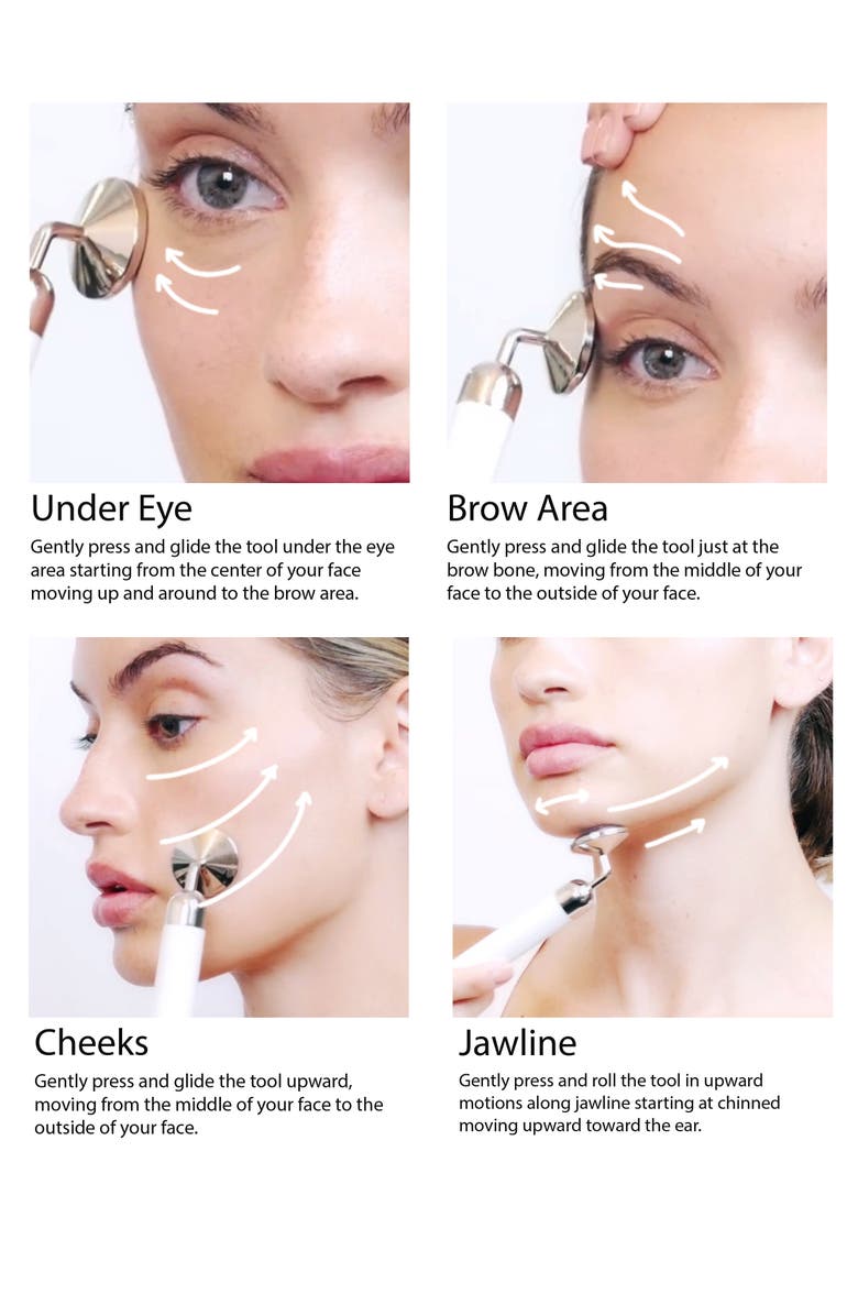 Nurse Jamie Good Vibrations Massaging Tool & Moisturizing Oil Set USD $170 Value, Alternate, color, Purple/ White/ Silver/ Blue