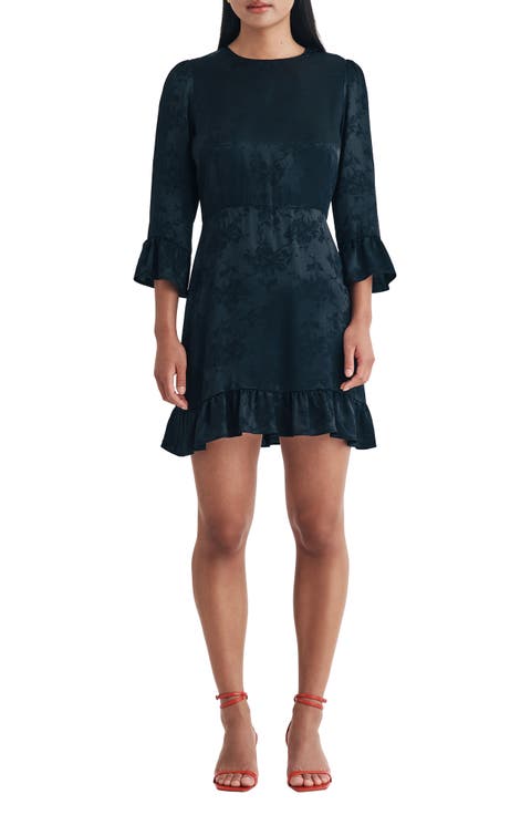 Fleur Floral Satin Minidress