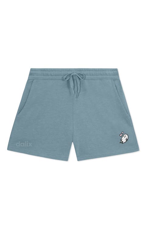 Womens Heartly Ghost Midweight Washed Fleece Shorts