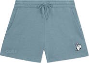 Dalix Womens Heartly Ghost Midweight Washed Fleece Shorts
