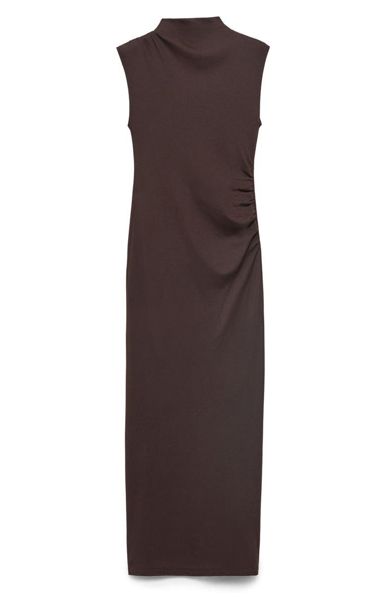 MANGO Curra Ruched Sleeveless Column Dress, Alternate, color, 