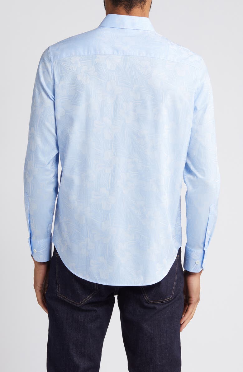 Bugatchi Julian Shaped Fit Print Button-Up Shirt, Alternate, color,