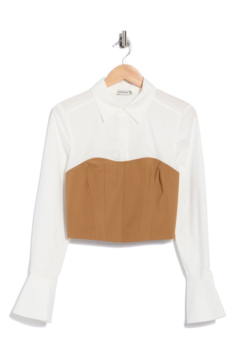 Lidey Long Sleeve Combo Top, Main, color, CHAI MULTI