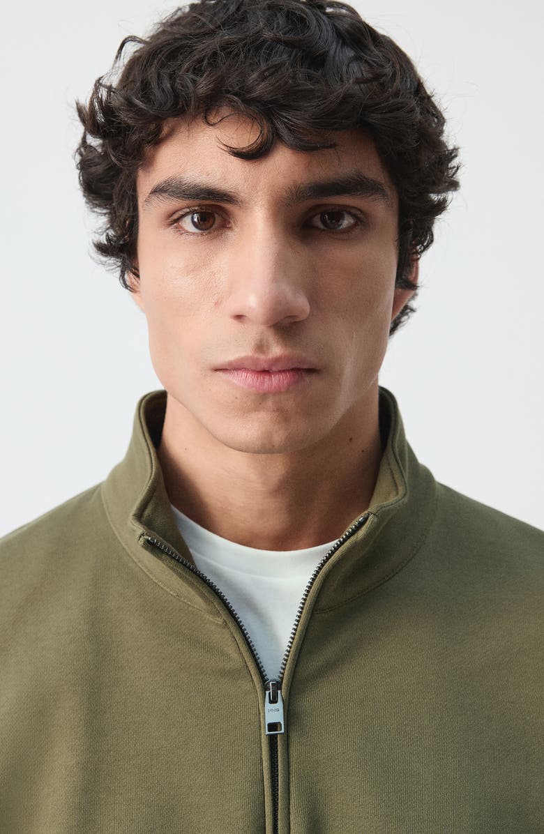 MANGO Quarter Zip Pullover, Alternate, color, Dark Green