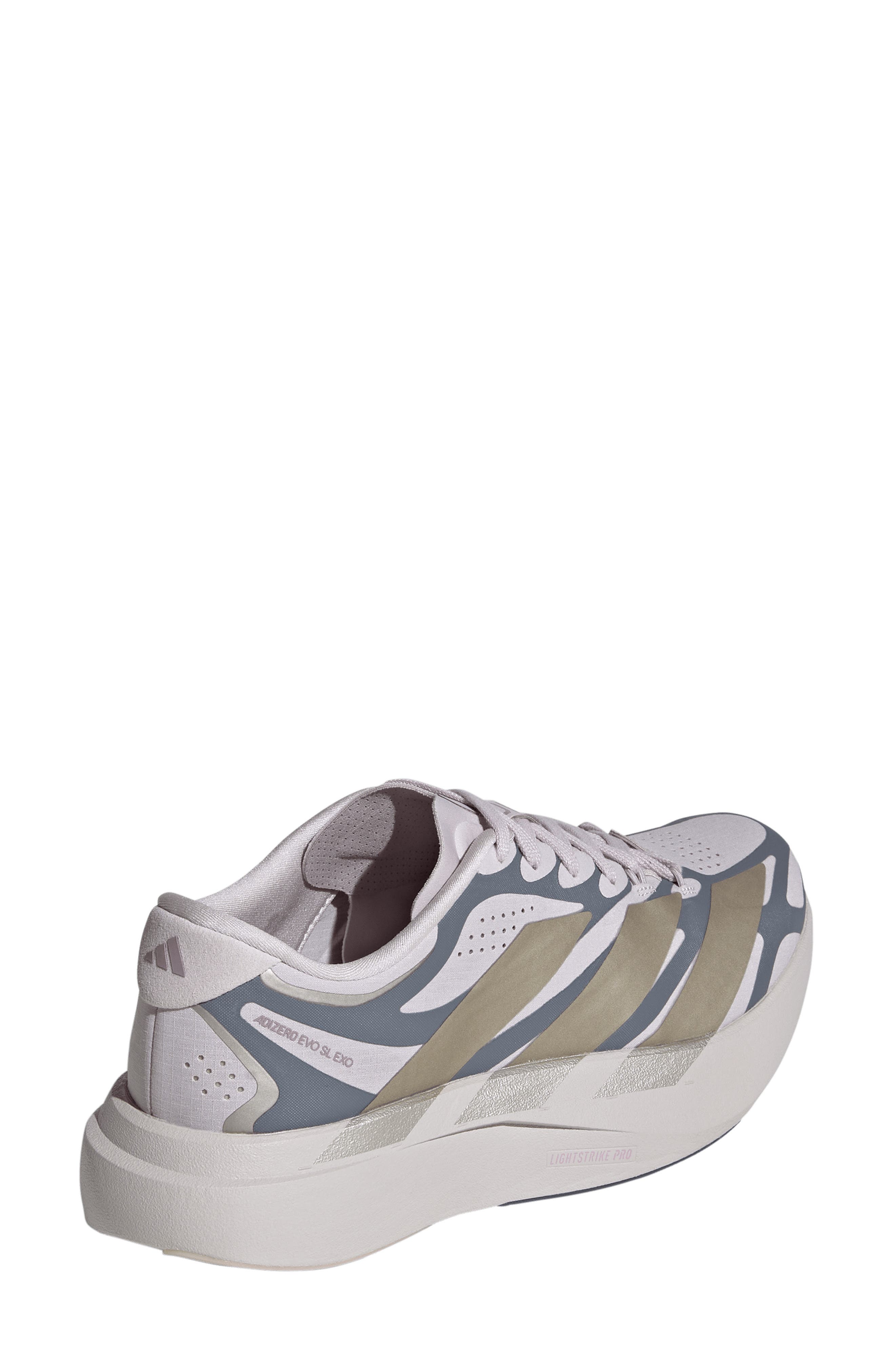 Adizero Evo SL EXO Running Shoe, Alternate, color, ICE PURPLE/ CYBER MET./ ONIX