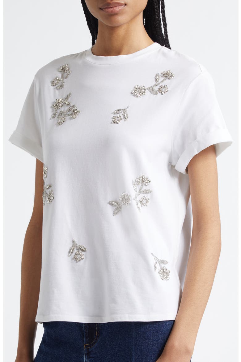 Rhinestone Vines T-Shirt, Alternate, color, WHITE