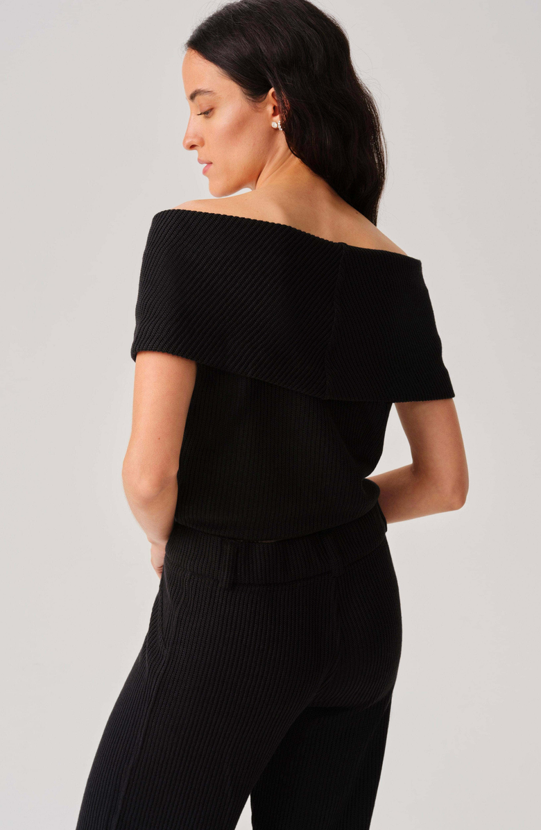 Leman Mercer Margot Top, Alternate, color, Black