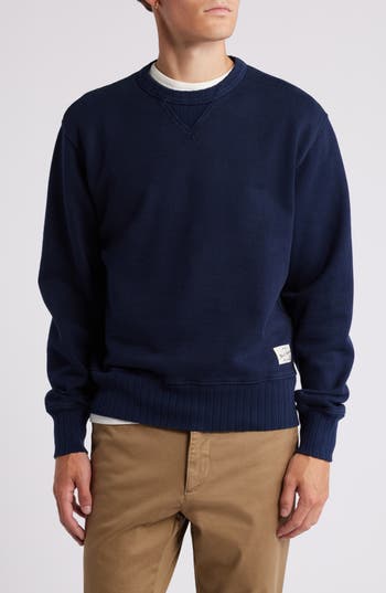 Merz B Schwanen Vintage Rib Organic Cotton Sweatshirt In Blue