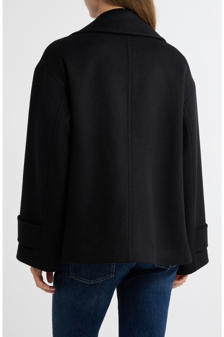 Single Breasted Crop Coat, Alternate, color, BLACK