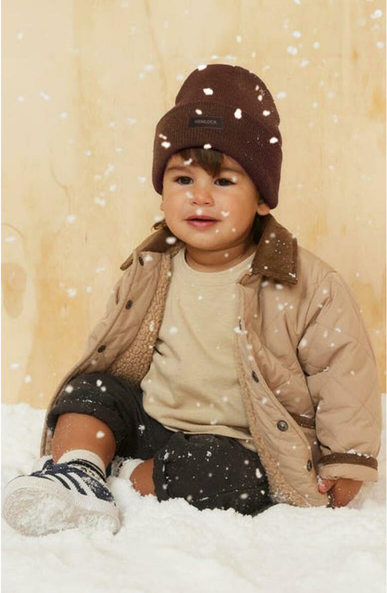 Hemlock Beacon Baby Beanie, Alternate, color, Mocha