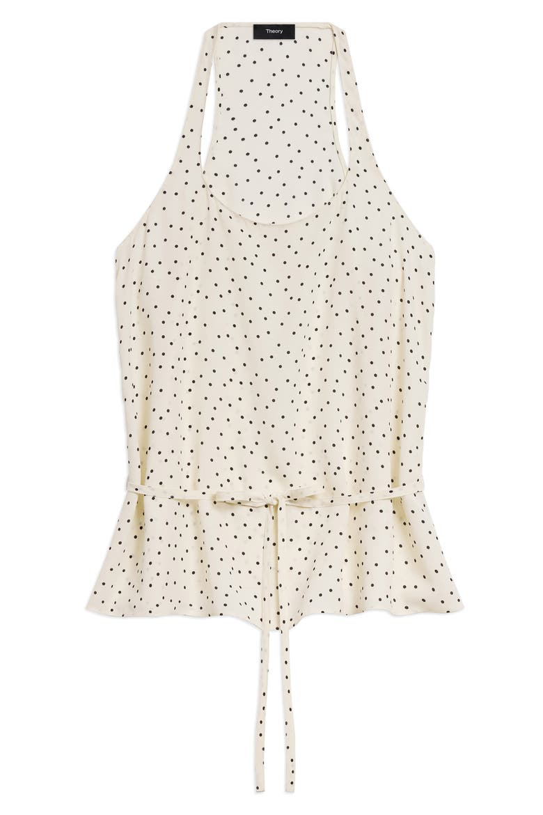 Dot Print Belted Tank Top, Alternate, color, IVORY MULTI