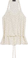Theory Dot Print Belted Tank Top