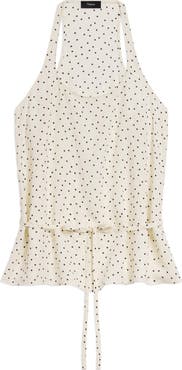Theory Dot Print Belted Tank Top