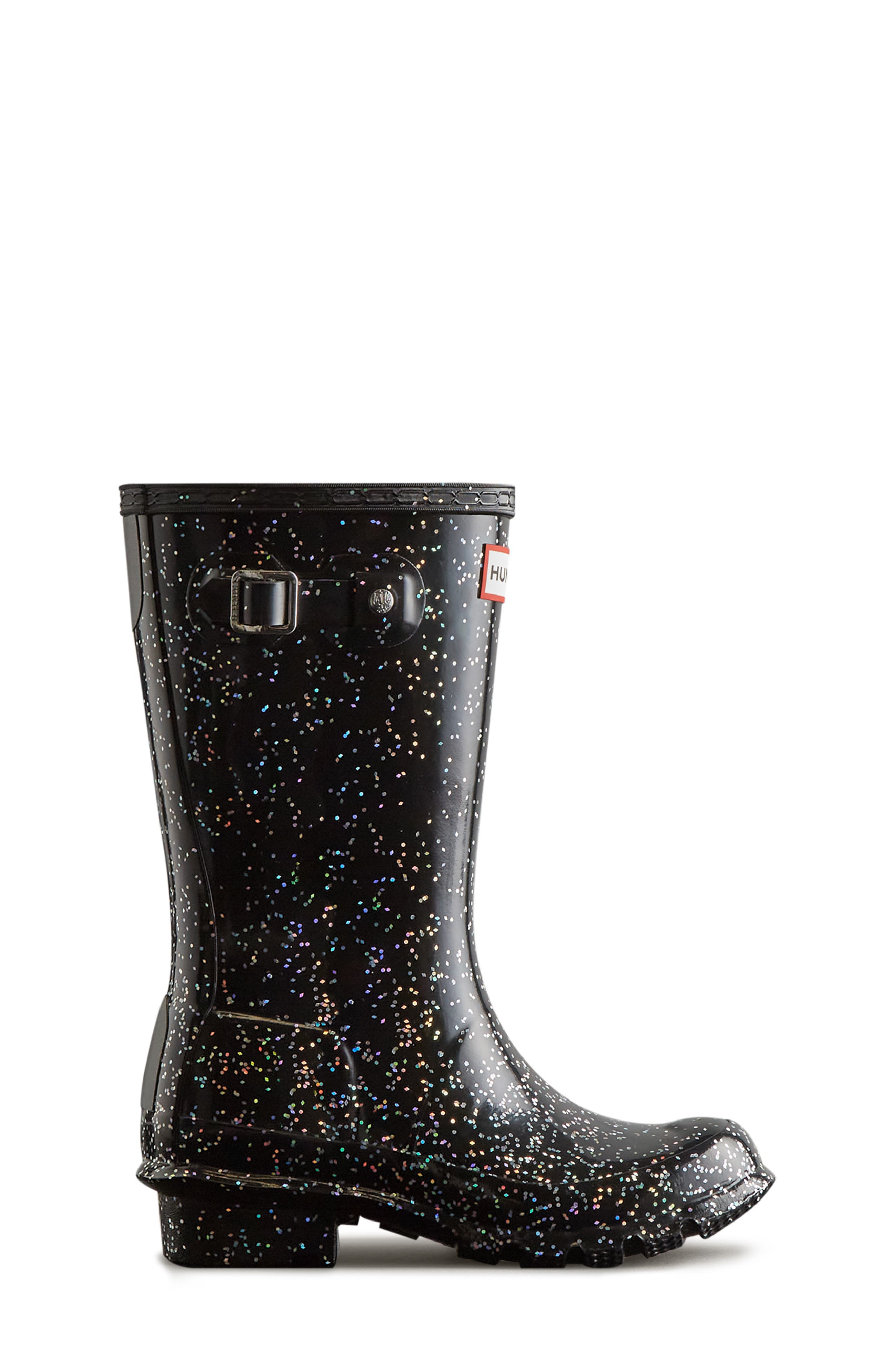 Hunter Kids' Original Giant Glitter Waterproof Rain Boot, Alternate, color, 