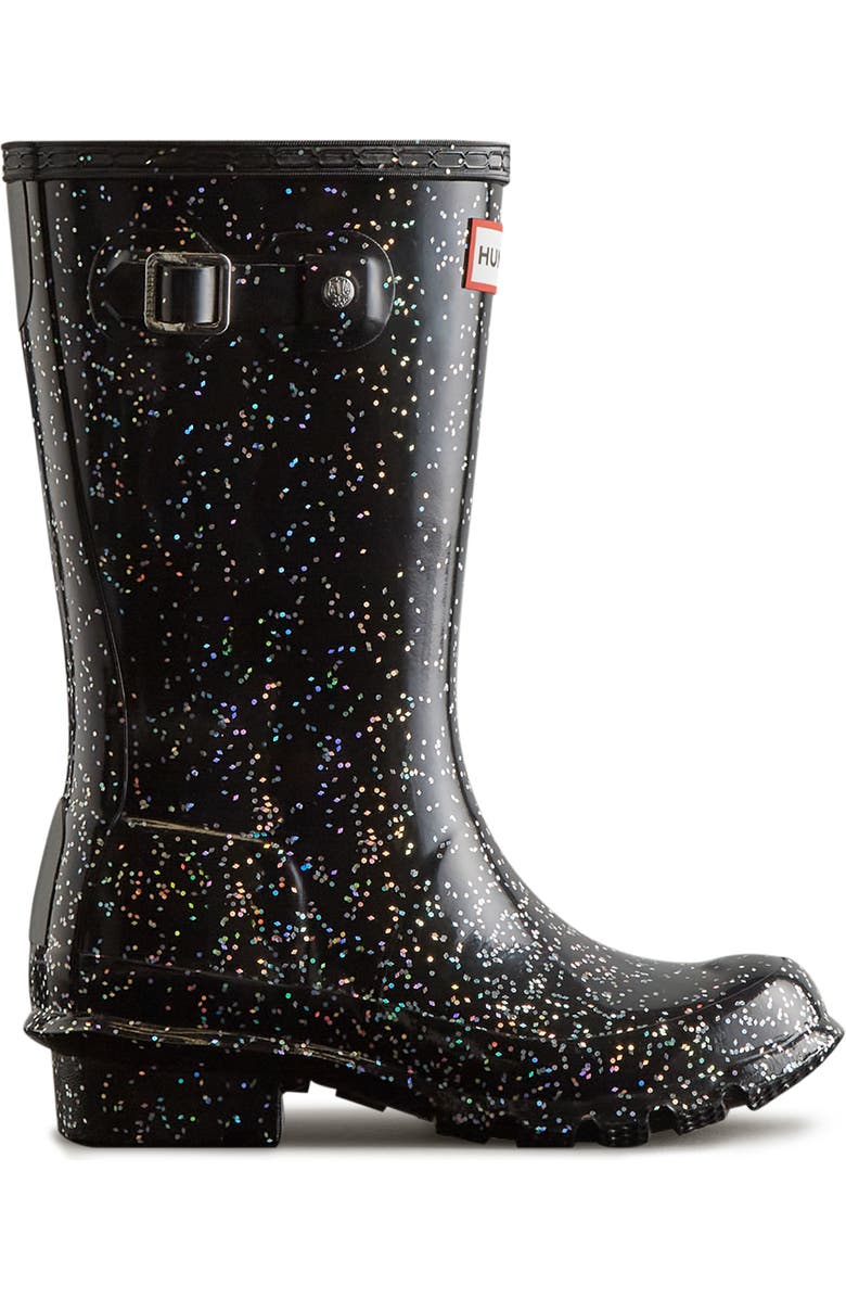 Hunter Kids' Original Giant Glitter Waterproof Rain Boot, Alternate, color,