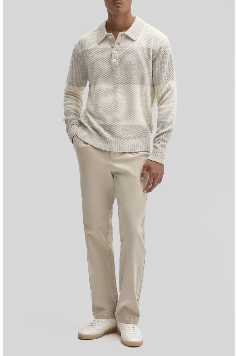 Sylvestro Long Sleeve Polo Sweater, Alternate, color, MOONSTONE