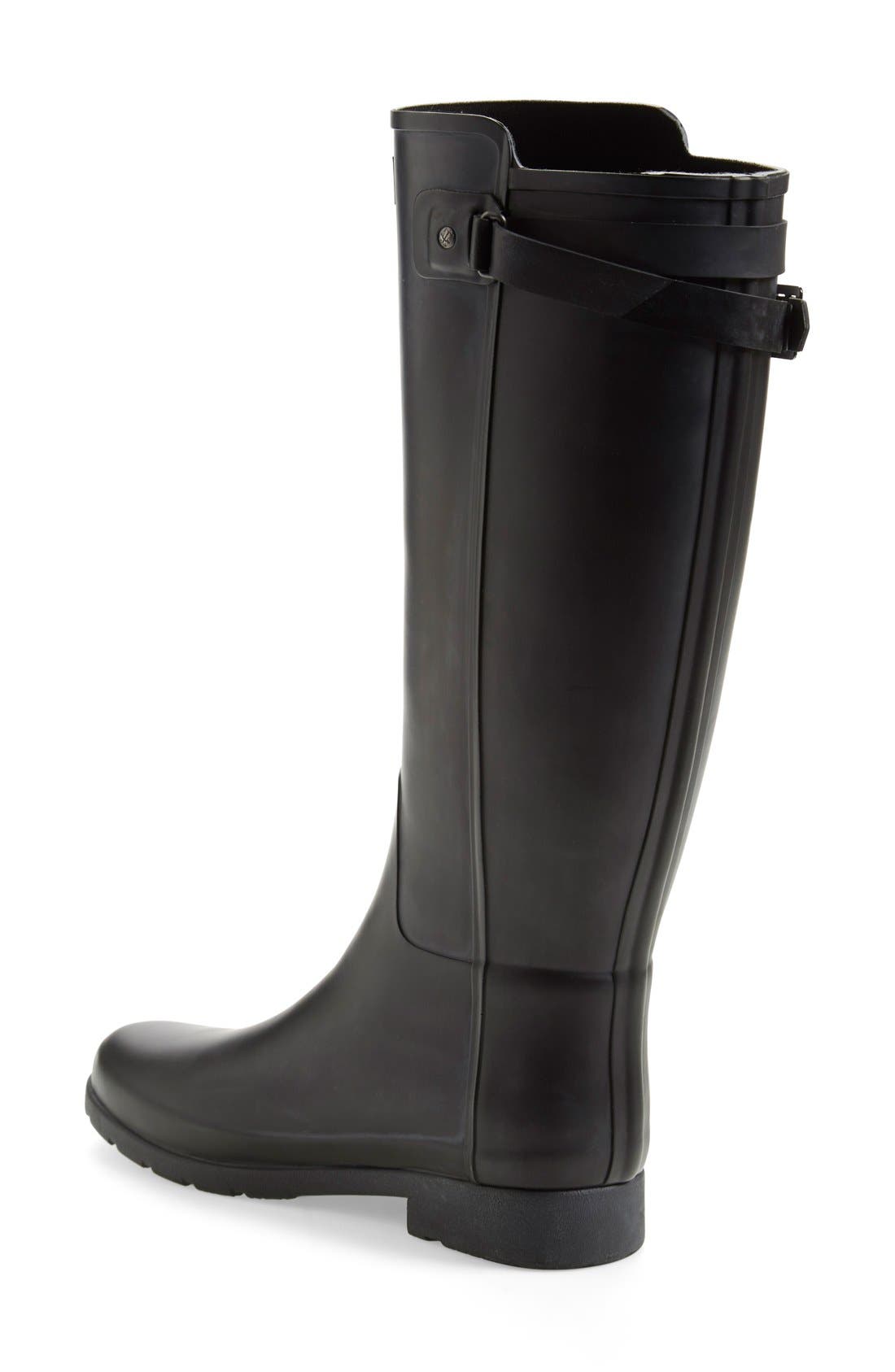 'Original Refined' Rain Boot, Alternate, color, BLACK