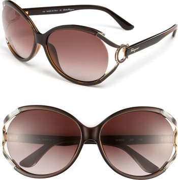 FERRAGAMO Salvatore Ferragamo 59mm Oversized Sunglasses  display picture 2