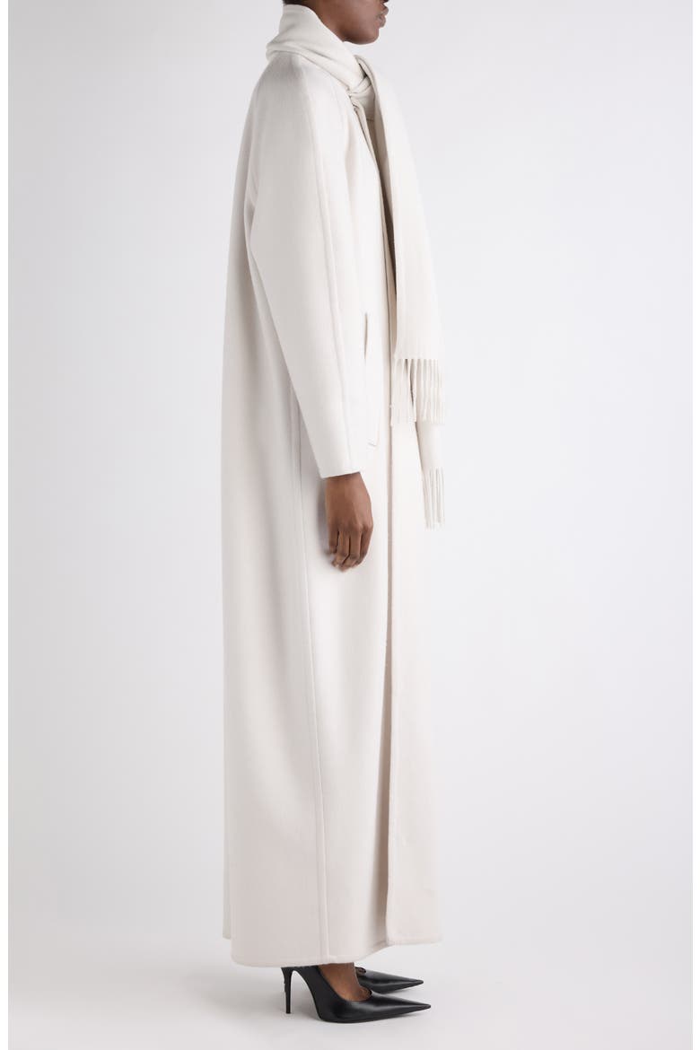 Scarf Cashmere Maxi Coat, Alternate, color, 9020 CREAM