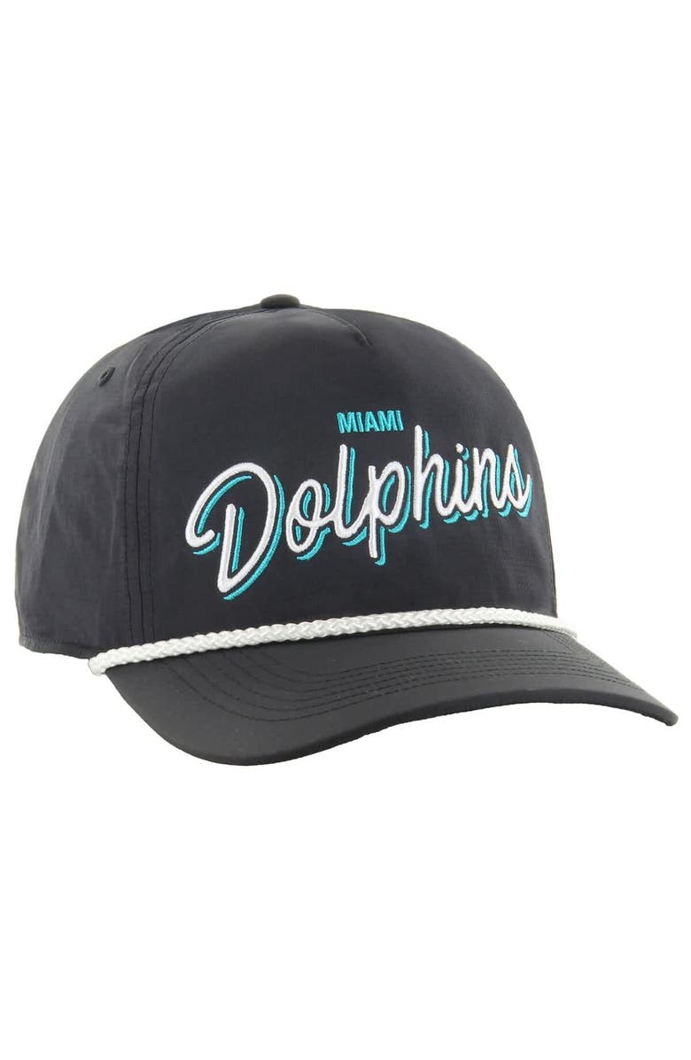'47 Men's '47 Black Miami Dolphins Brrr Fairway Hitch Adjustable Hat, Alternate, color, 